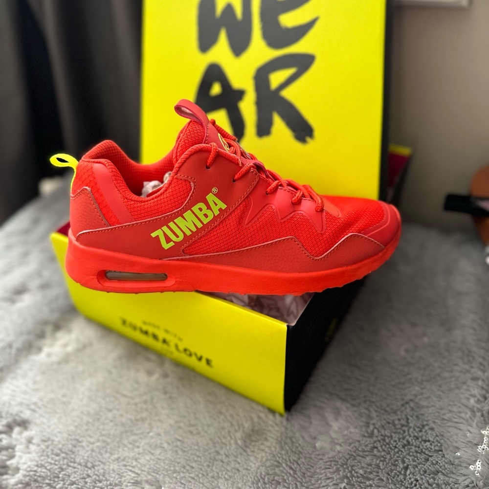 Red Zumba sneaker size 7